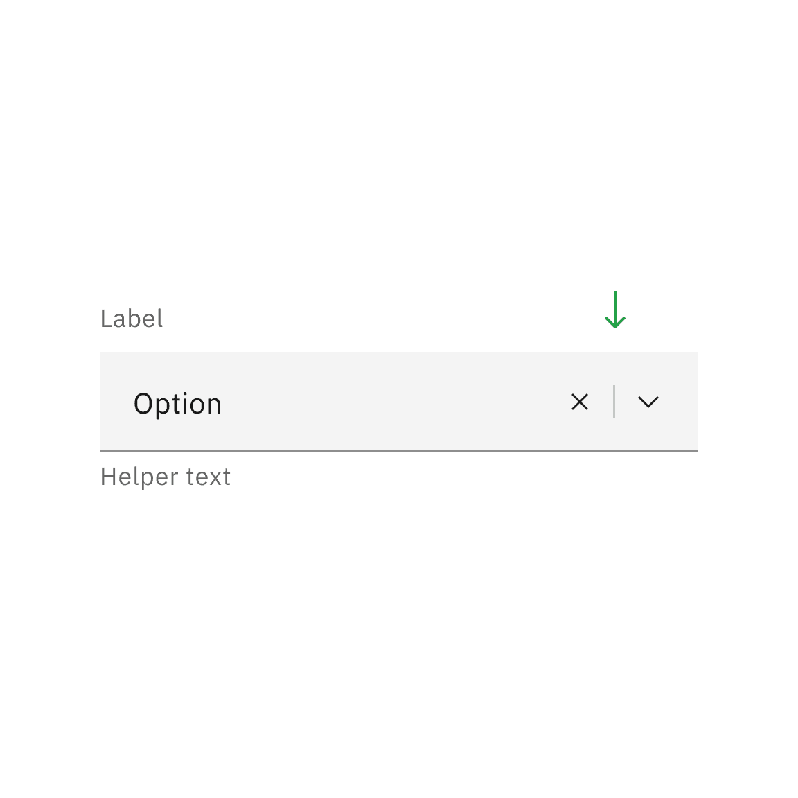 Do introduce a vertical divider between two interactive elements in an input field.